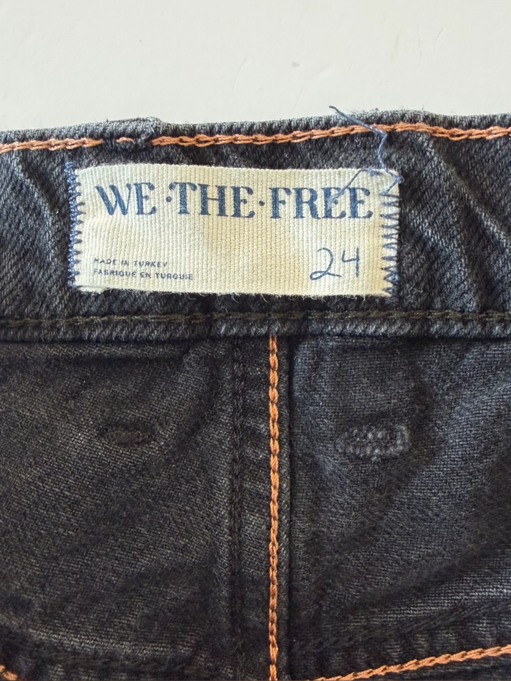 Free People We The Free Jeans Womens 24 Black Final Countdown Low Rise Boyfriend - Picture 5 of 11